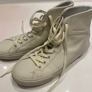 Ted Baker high top cream leather sneakers size 40